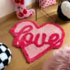 97328-10fce7.webp Charming Heart-Shaped Fluffy Rug