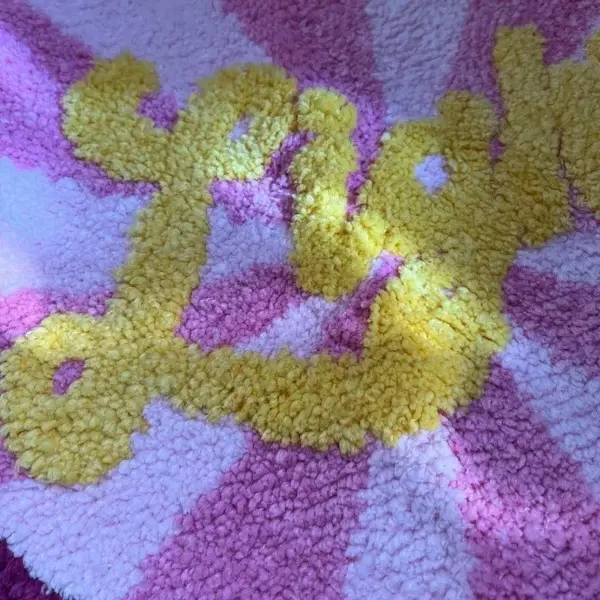 Cozy Red Heart Fleece Rug