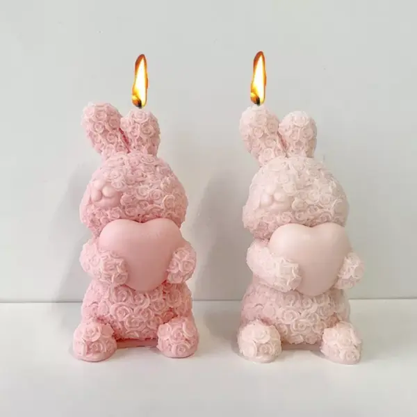 97494-515002.webp Rose Rabbit Silicone Candle & Craft Mold