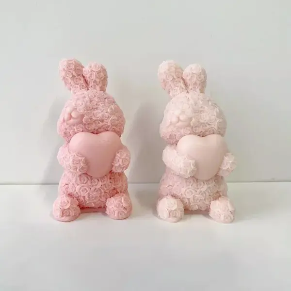 97494-9881c2.webp Rose Rabbit Silicone Candle & Craft Mold
