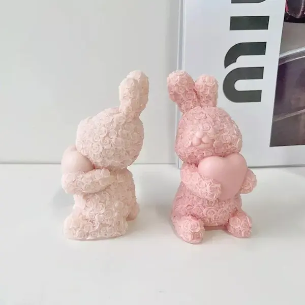 97494-ebb6ee.webp Rose Rabbit Silicone Candle & Craft Mold