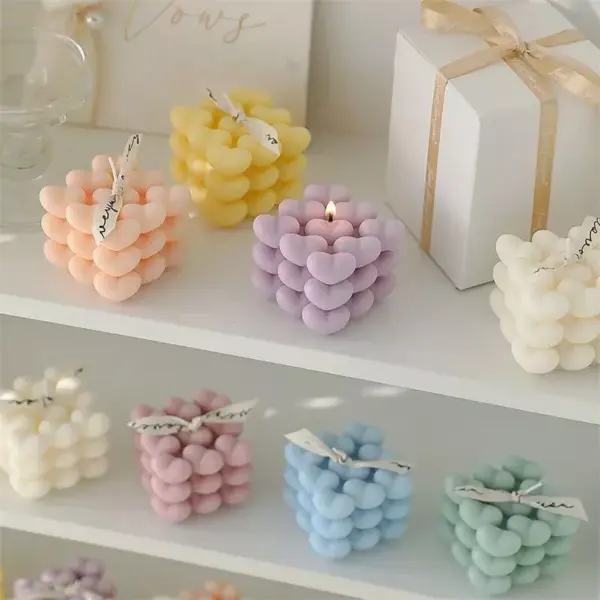 97499-0be845.webp Heart-Shaped Love Cube Silicone Mold for Candles, Resin, and Baking