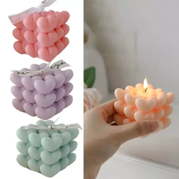 97499-398c71.webp Heart-Shaped Love Cube Silicone Mold for Candles, Resin, and Baking