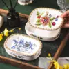 Elegant French Ceramic Soap Dish with Drain