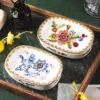 Elegant French Ceramic Soap Dish with Drain