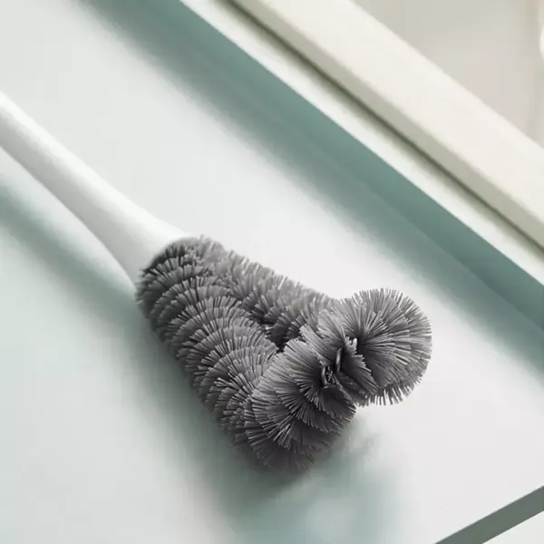 360° Long Handle Baby Bottle Brush - Soft Food-Grade Cleaning Brush