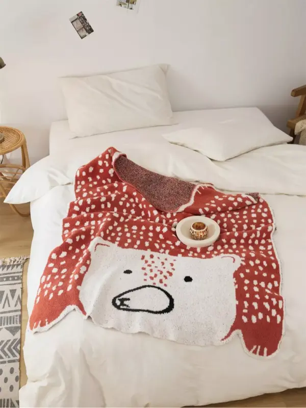 98543-8447ff.webp Bear Design Knitted Blanket