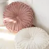 Round Velvet Pumpkin Pillow - Soft Dandelion Cushion for Sofa & Tatami