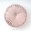 Round Velvet Pumpkin Pillow - Soft Dandelion Cushion for Sofa & Tatami