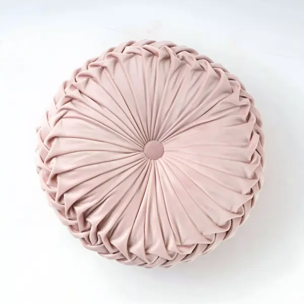 Round Velvet Pumpkin Pillow - Soft Dandelion Cushion for Sofa & Tatami