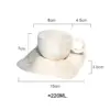 Flower-Shaped Ceramic Cappuccino Coffee Cup and Saucer Set