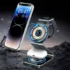 15W 3-in-1 Magnetic Wireless Charger Stand for iPhone, Apple Watch & AirPod