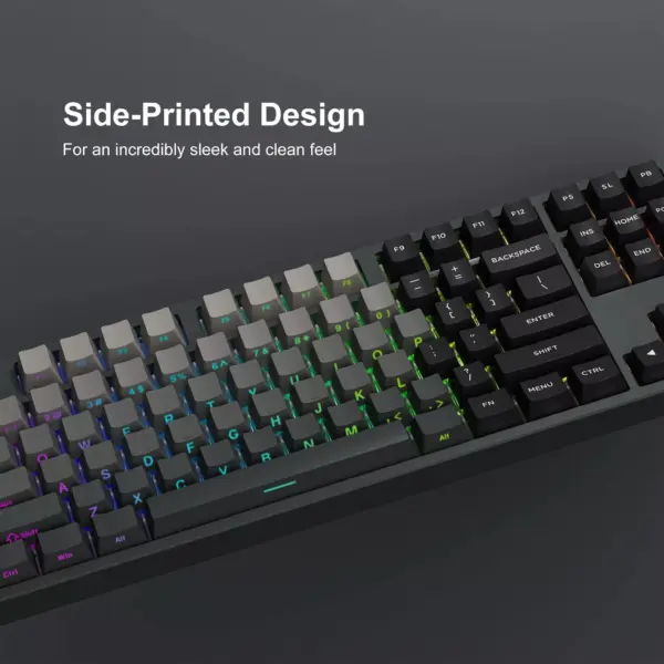 136-Key Gradient PBT Double Shot Backlit Keycaps for MX Mechanical Keyboards
