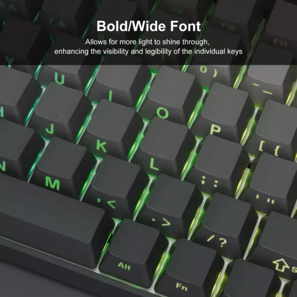 136-Key Gradient PBT Double Shot Backlit Keycaps for MX Mechanical Keyboards