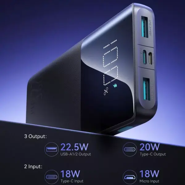 10000mAh Fast-Charging Power Bank for Apple Devices