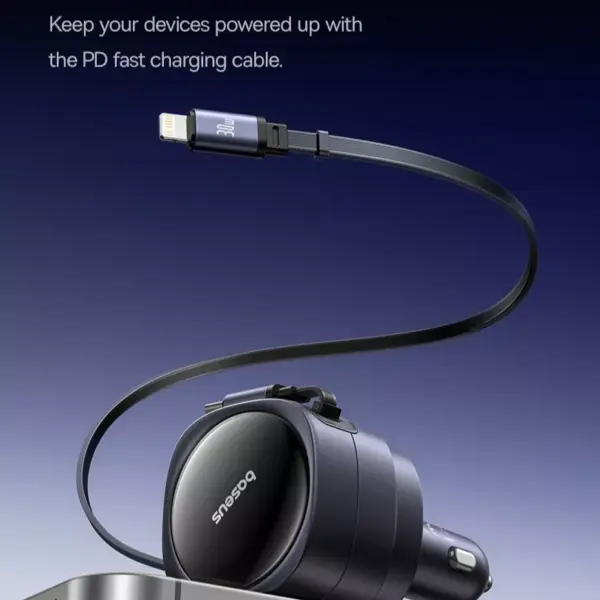 99427-a690fa.webp 90W Dual USB Car Charger with Retractable Cable for iPhone and Tablets
