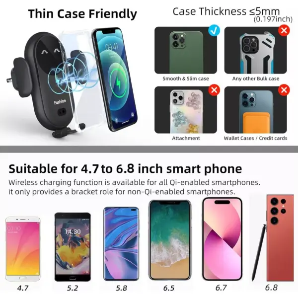 Wireless Car Charger & Auto Mount
