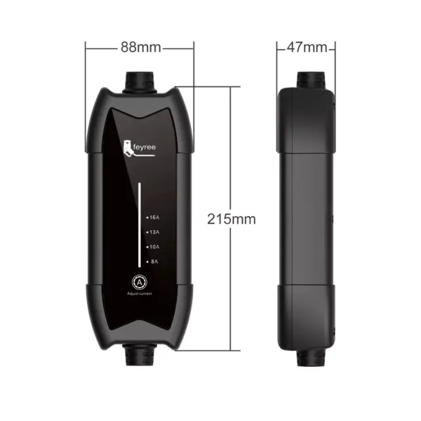 Portable EV Charger 16A, Level 2, 3.5kW, 11.5ft Cable, Home & On-the-Go