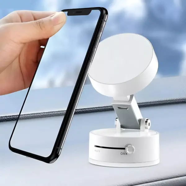 Foldable Vacuum Magnetic Suction Cup Holder for iPhone