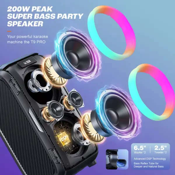 99782-5601bd.webp 250W Peak Bluetooth Party Speaker with Custom Bass and 120dB Sound