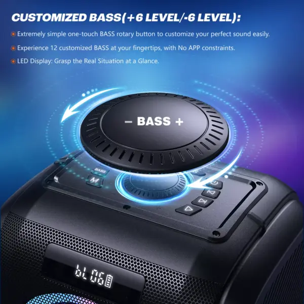 99782-842f5d.webp 250W Peak Bluetooth Party Speaker with Custom Bass and 120dB Sound