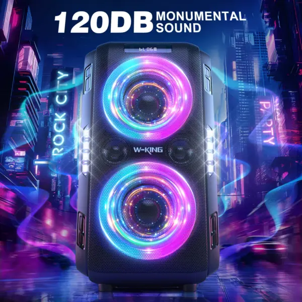 99782-f08395.webp 250W Peak Bluetooth Party Speaker with Custom Bass and 120dB Sound