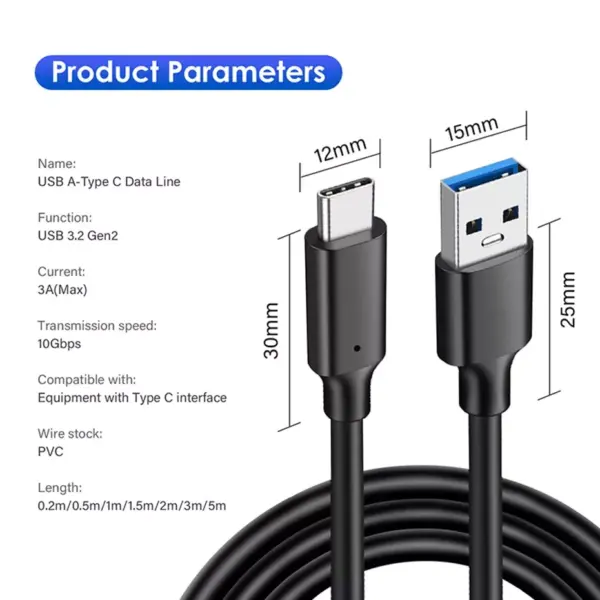 99790-0fa029.webp USB 3.2 Gen2 Type C Cable 10Gbps Fast Data Transfer & Charging for Samsung