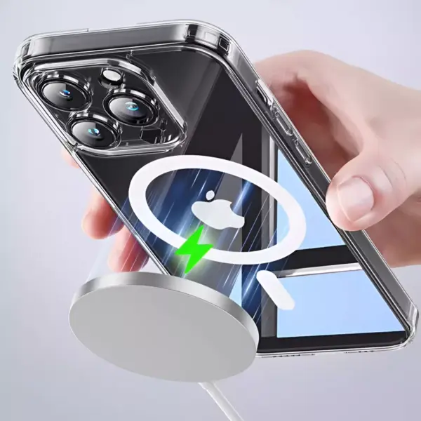 Transparent Magnetic Case for iPhone 16 Pro Max