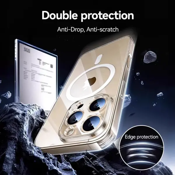 Transparent Magnetic Case for iPhone 16 Pro Max