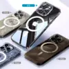 Transparent Magnetic Case for iPhone 16 Pro Max