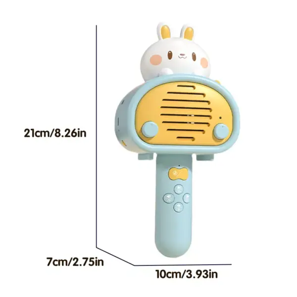 Cartoon Rabbit Handheld Wireless Karaoke Microphone for Kids