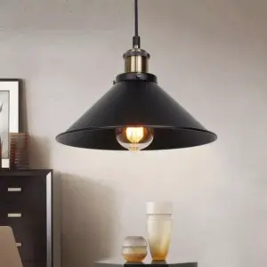 106402-5836a6.webp Vintage Industrial Pendant Light - Black Loft Hanging Chandelier for Kitchen, Dining & Living Spaces