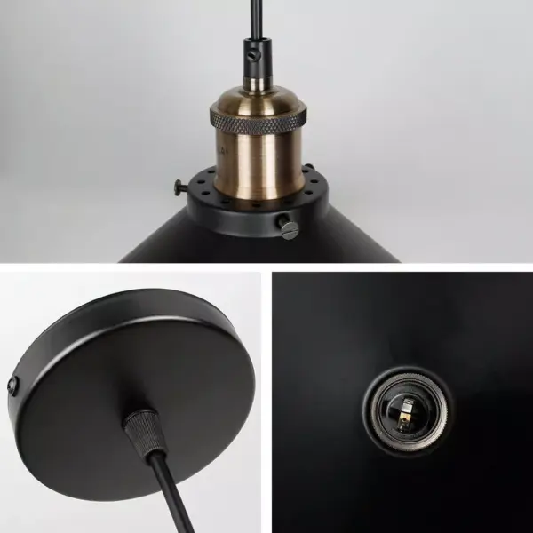 106402-b90808.webp Vintage Industrial Pendant Light - Black Loft Hanging Chandelier for Kitchen, Dining & Living Spaces