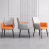 106403-2a5828.webp Luxury Minimalist Modern Dining Chair with Armrests - Ergonomic PU Leather Office & Kitchen Seating