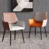 106403-89161a.webp Luxury Minimalist Modern Dining Chair with Armrests - Ergonomic PU Leather Office & Kitchen Seating