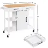 106405-a95e76.webp Versatile Mobile Kitchen Island Cart with Lockable Wheels and Storage