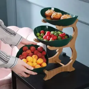 106406-effeed.webp Multi-Layer Fruit and Snack Organizer: Elegant Oval Shaped Kitchen Stand