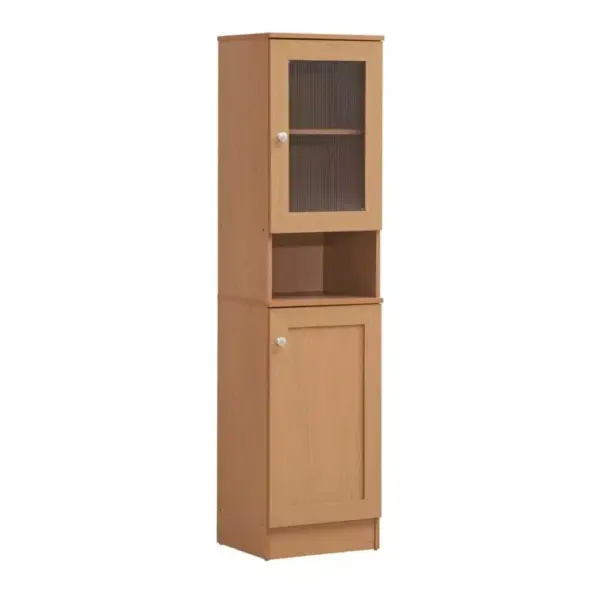 106408-1ade94.webp Slim Tall Storage Cabinet with Open Shelf & Enclosed Space for Kitchen and Living Room