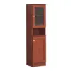 106408-209c07.webp Slim Tall Storage Cabinet with Open Shelf & Enclosed Space for Kitchen and Living Room