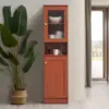 106408-211860.webp Slim Tall Storage Cabinet with Open Shelf & Enclosed Space for Kitchen and Living Room