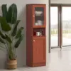 106408-45a9b0.webp Slim Tall Storage Cabinet with Open Shelf & Enclosed Space for Kitchen and Living Room