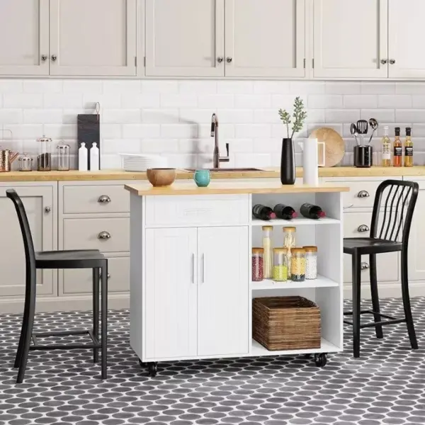 106410-8893b5.webp Versatile White Kitchen Island Cart with Storage and Wheels