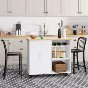 106410-ecc0ab.webp Versatile White Kitchen Island Cart with Storage and Wheels
