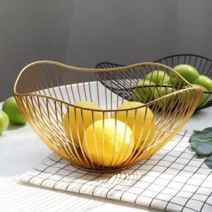 106445-b80792.webp Metal Wire Fruit & Snack Storage Basket - Modern Nordic Design, Multi-Functional Kitchen Organizer