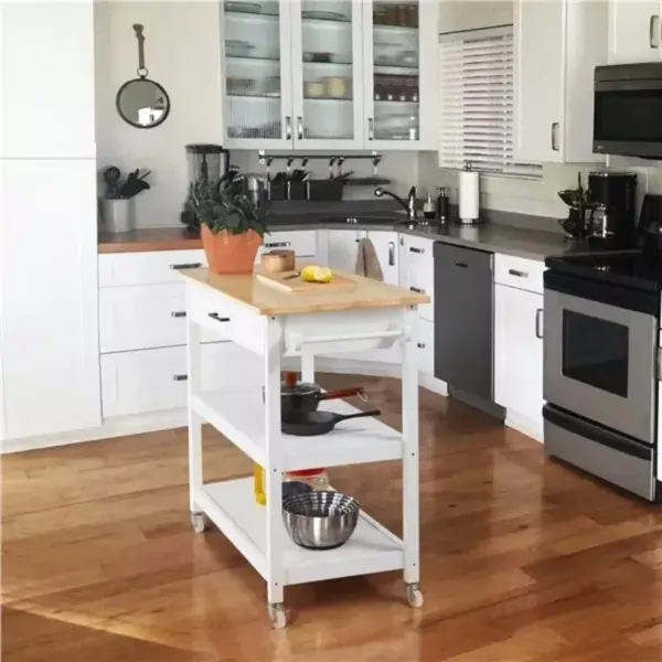 106449-e35822.webp Elegant 40" White Kitchen Island Cart with Ample Storage