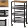 106450-c80de2.webp 4-Tier Rolling Kitchen Storage Cart with Wooden Shelves & Lockable Wheels