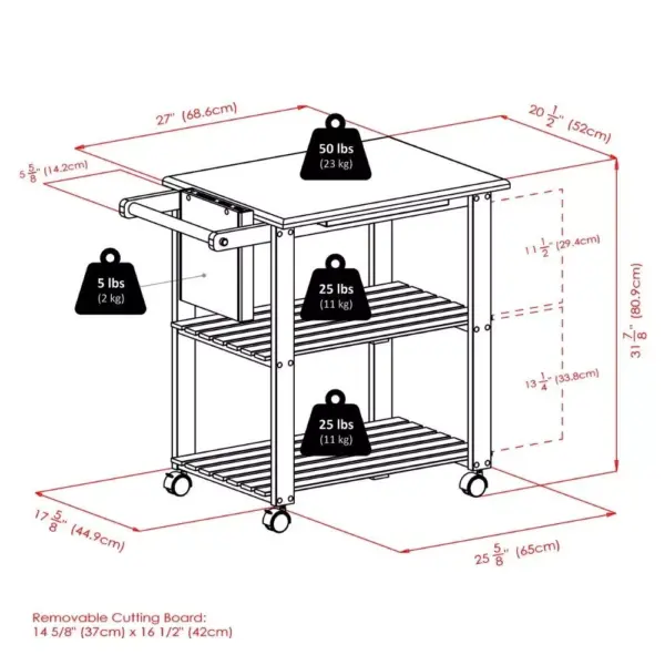 106455-b91a52.webp 2023 Winsome Wood Mario Utility Kitchen Cart