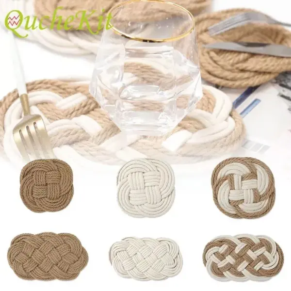 106456-aa9d0d.webp Handmade Woven Cotton & Jute Table Mat Set - Elegant Kitchen Decor