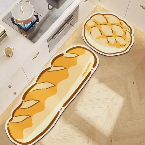 106711-ffeddc.webp Charming Cartoon Bread Kitchen and Living Room Mat