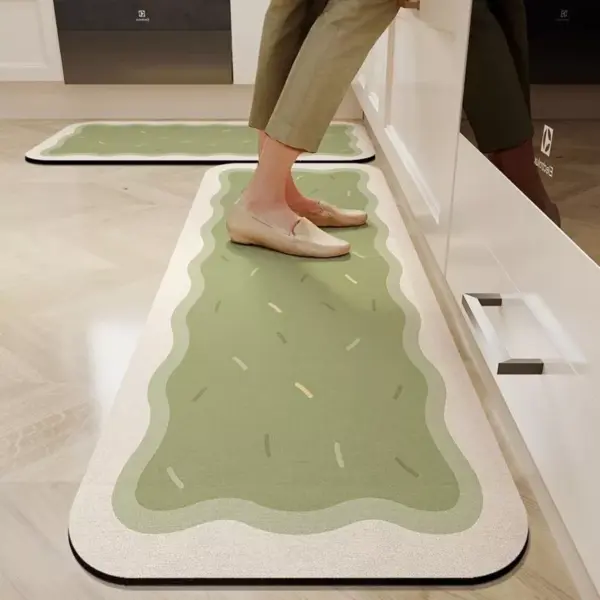 Versatile Non-Slip Crystal Velvet Kitchen and Home Mat